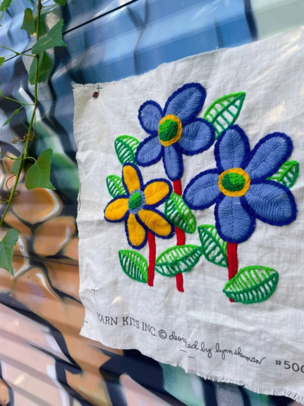 Vintage Flower Crewel